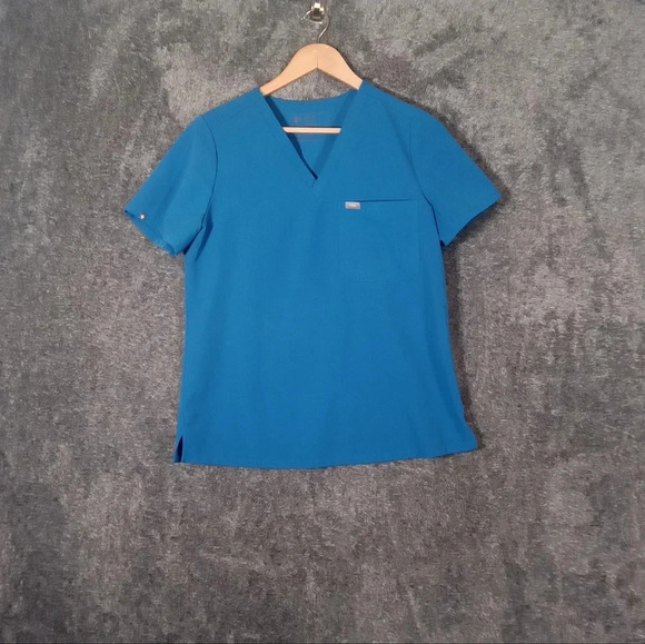 Figs Catarina scrub women's top blue size Medium - Picture 1 of 7